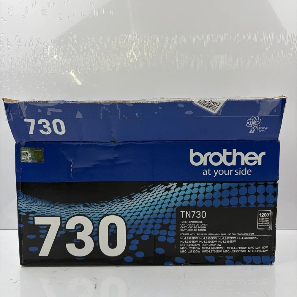 Brother TN730 Genuine Original Standard Yield Black Toner Cartridge 1200 Pages